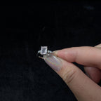 Elegant natural pink quartz and white topaz ring | 925 sterling silver