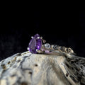 Statement amethyst and white topaz ring | 925 Sterling Silver