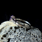 Statement amethyst and white topaz ring | 925 Sterling Silver