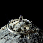 Statement amethyst and white topaz ring | 925 Sterling Silver