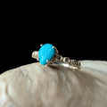 Statement turquoise and white topaz ring | 925 Sterling Silver
