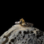 Statement citrine and white topaz ring | 925 Sterling Silver