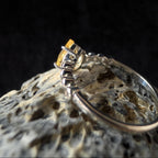 Statement citrine and white topaz ring | 925 Sterling Silver