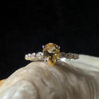Statement citrine and white topaz ring | 925 Sterling Silver