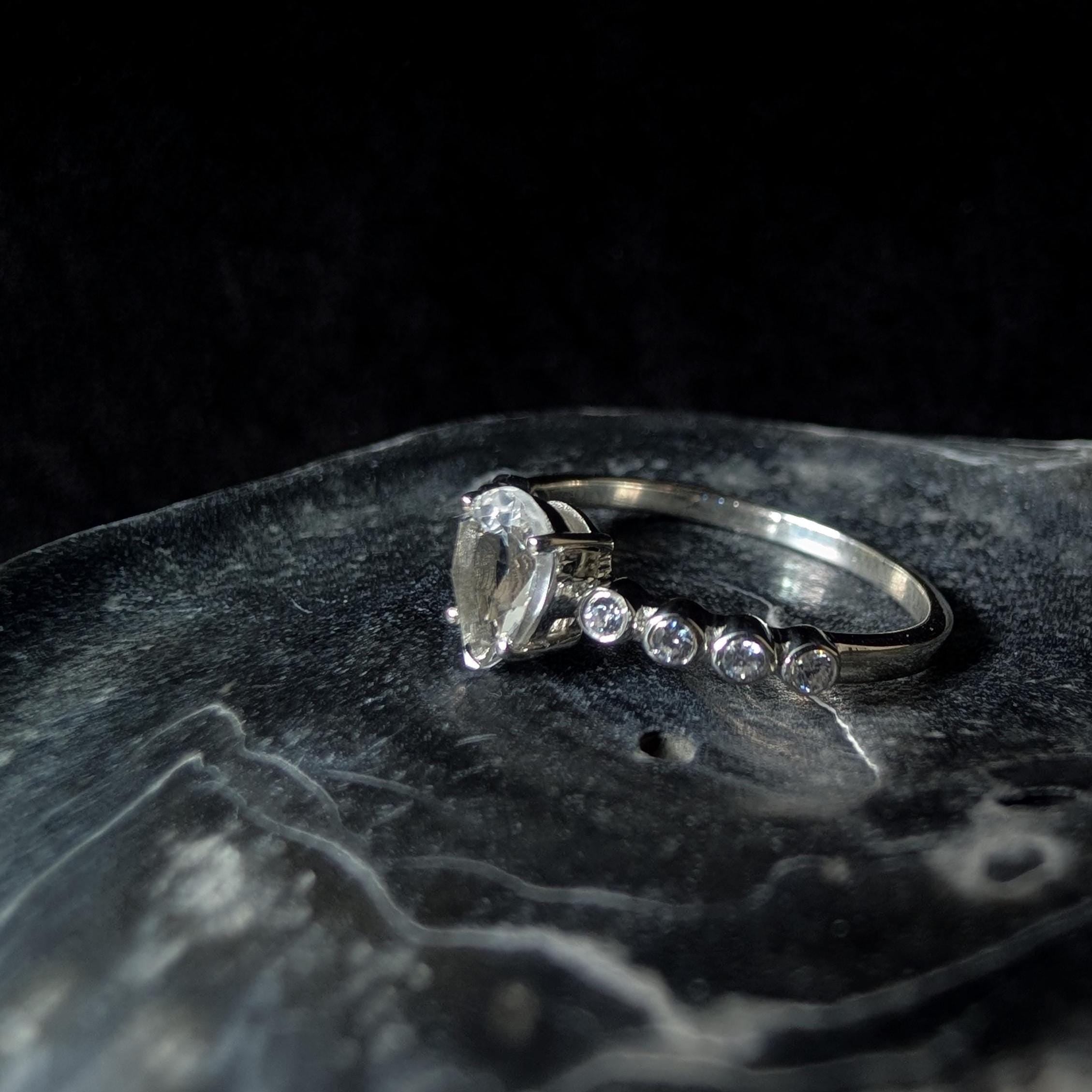 Statement white topaz ring | 925 Sterling Silver