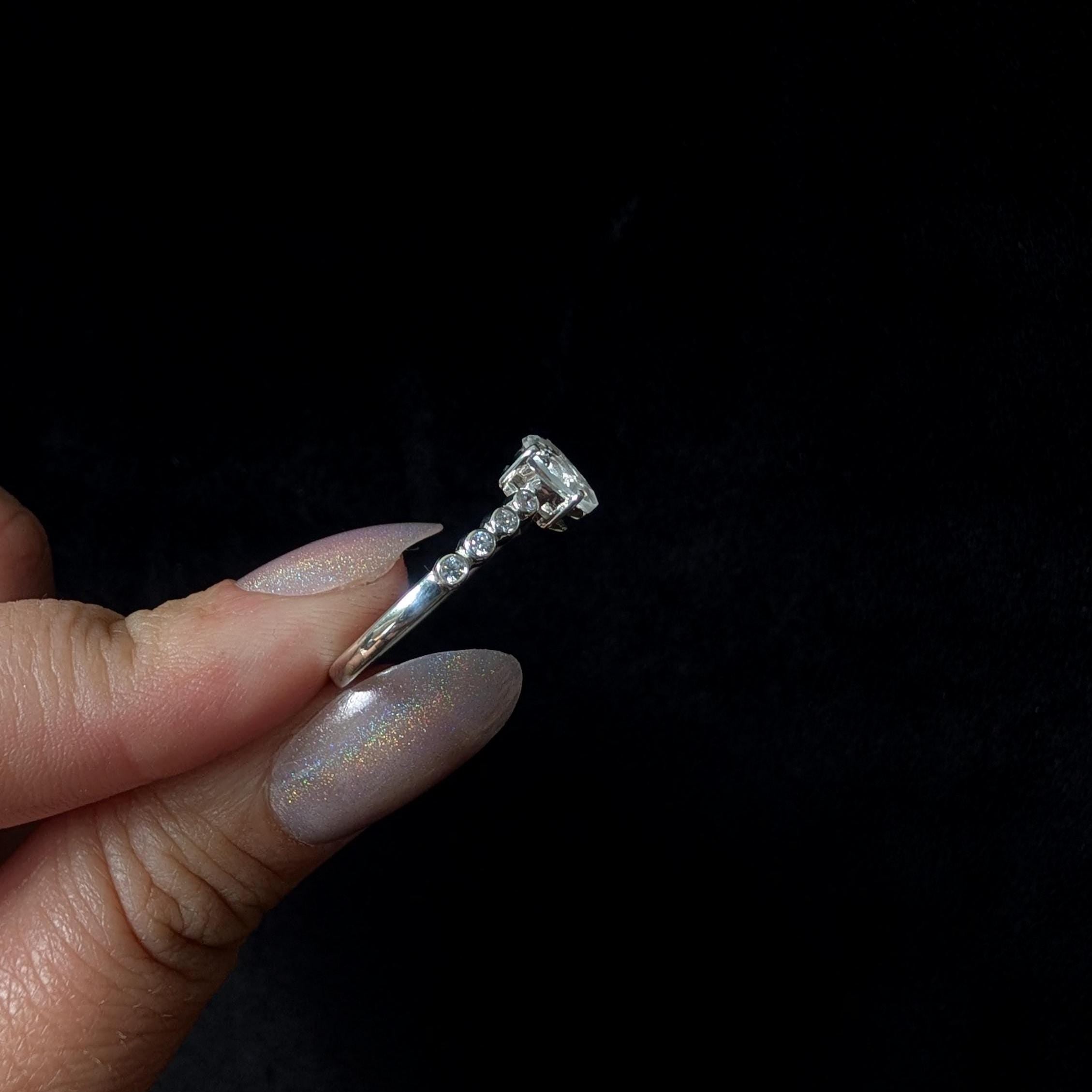 Statement white topaz ring | 925 Sterling Silver