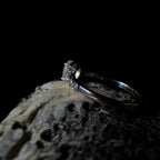 Statement rainbow moonstone and white topaz ring | 925 Sterling Silver