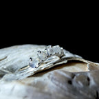 Crown rainbow moonstone ring | 925 Sterling Silver
