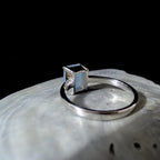 Elegant aquamarine ring | 925 Sterling Silver