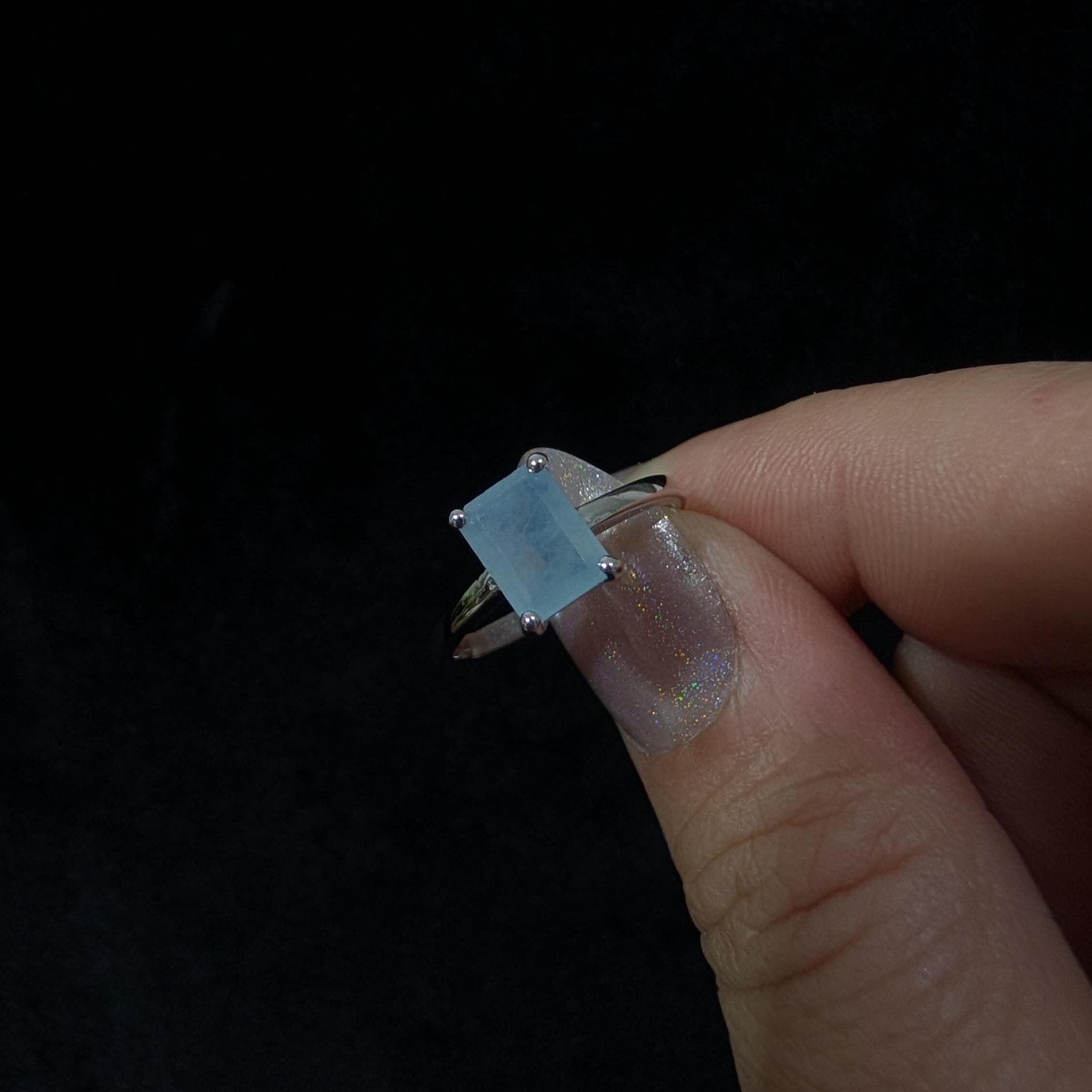 Elegant aquamarine ring | 925 Sterling Silver