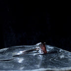Elegant natural garnet rectangle ring | 925 Sterling Silver