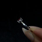 Elegant natural garnet rectangle ring | 925 Sterling Silver