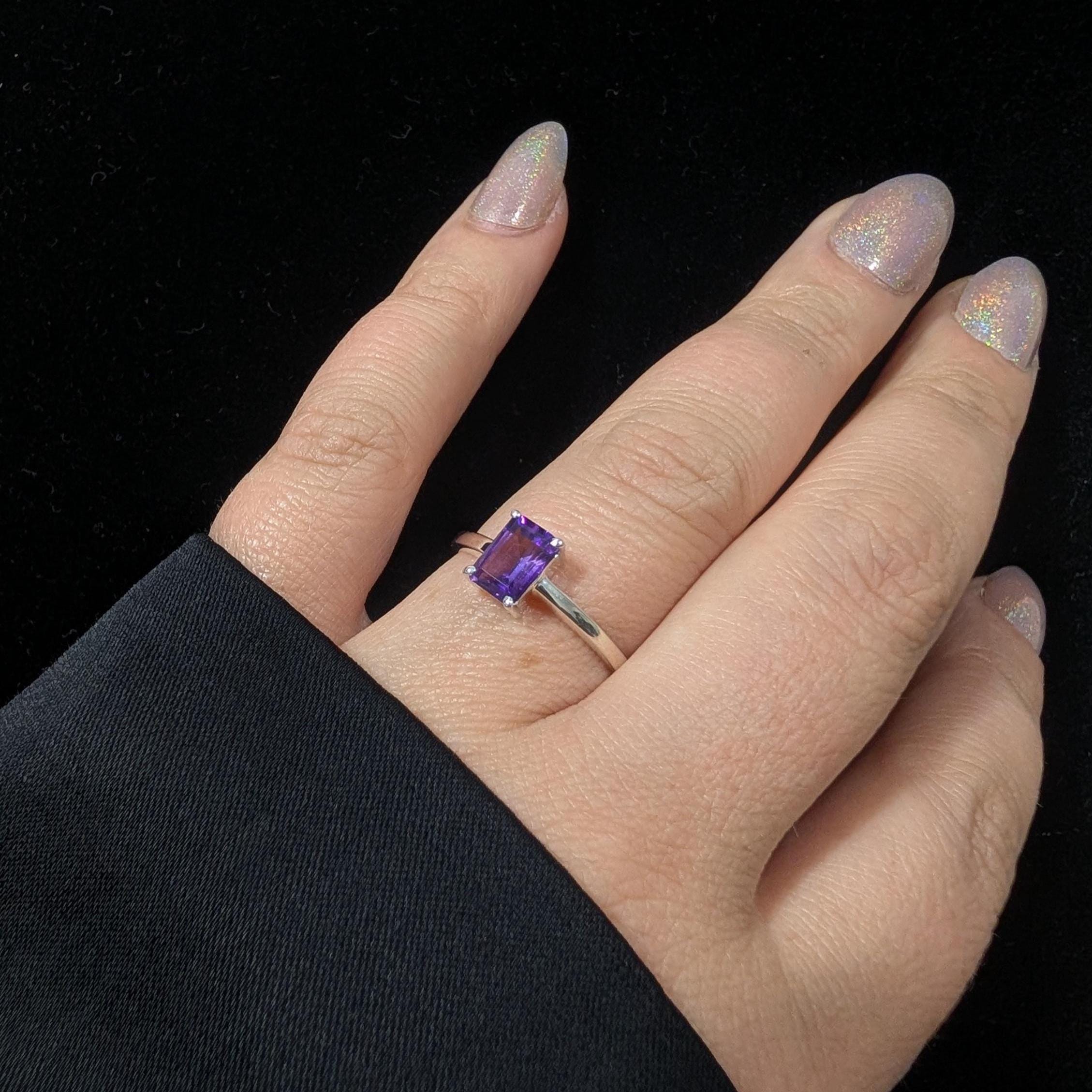 Elegant amethyst ring | 925 Sterling Silver
