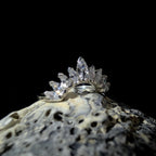 White topaz statement stacking enhancer ring | 925 Sterling Silver