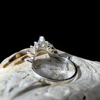 White topaz statement stacking enhancer ring | 925 Sterling Silver