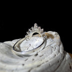 White topaz statement stacking enhancer ring | 925 Sterling Silver