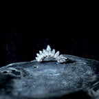 White topaz statement stacking enhancer ring | 925 Sterling Silver