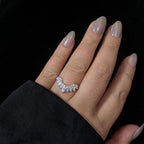 White topaz statement stacking enhancer ring | 925 Sterling Silver