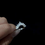 White topaz statement stacking enhancer ring | 925 Sterling Silver