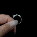 White topaz statement stacking enhancer ring | 925 Sterling Silver