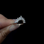 White topaz statement stacking enhancer ring | 925 Sterling Silver