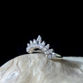 White topaz statement stacking enhancer ring | 925 Sterling Silver
