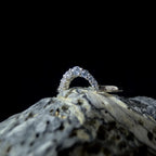 White topaz stacking enhancer ring | 925 Sterling Silver