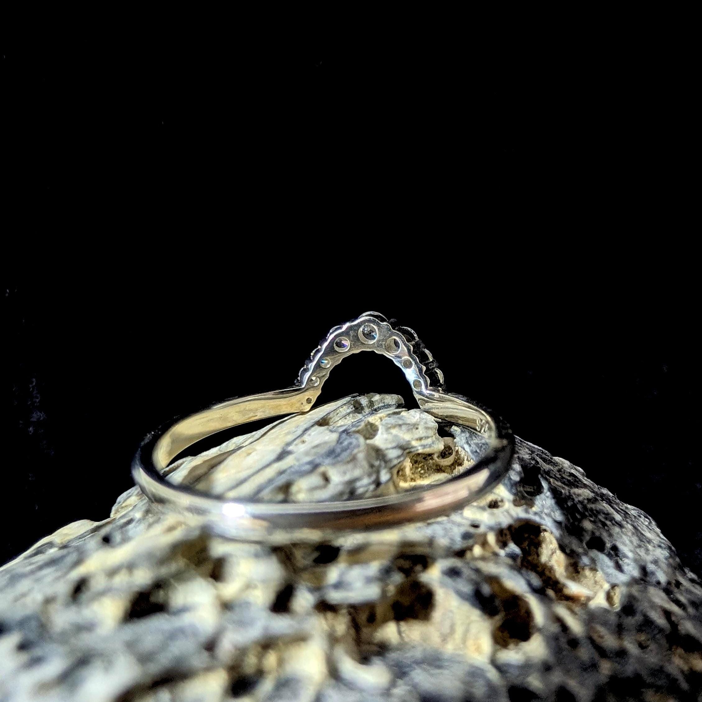 White topaz stacking enhancer ring | 925 Sterling Silver
