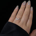 White topaz stacking enhancer ring | 925 Sterling Silver