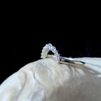 White topaz stacking enhancer ring | 925 Sterling Silver