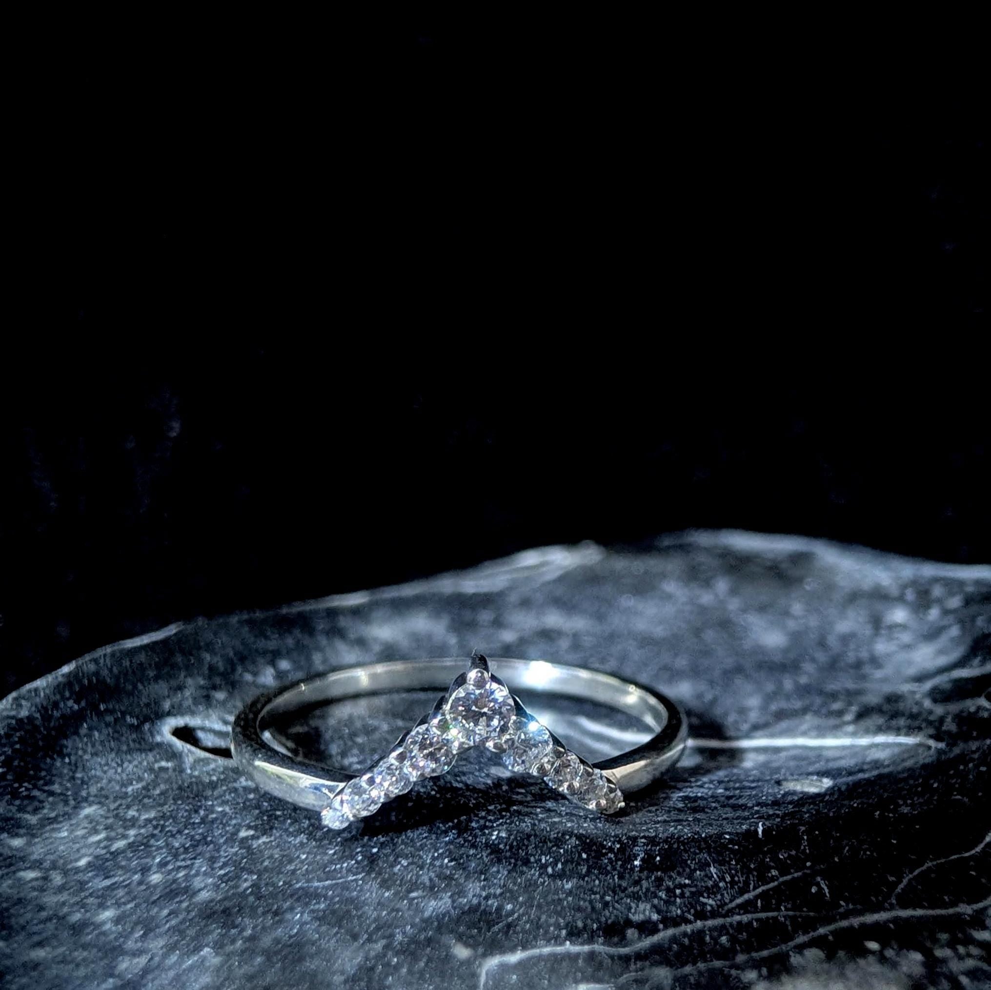 White topaz stacking enhancer ring | 925 Sterling Silver