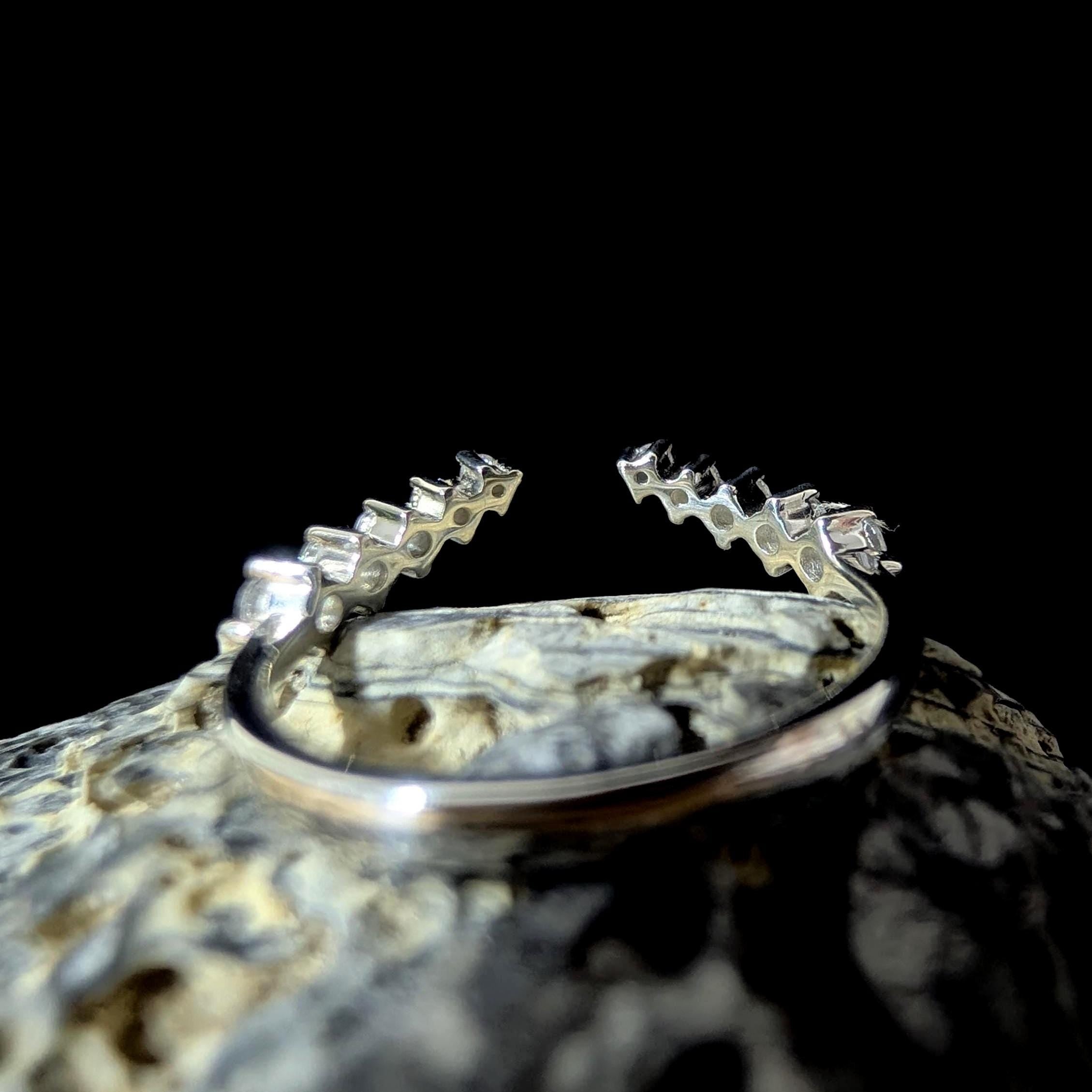 White Topaz Statement Ring Enhancer | 925 sterling silver