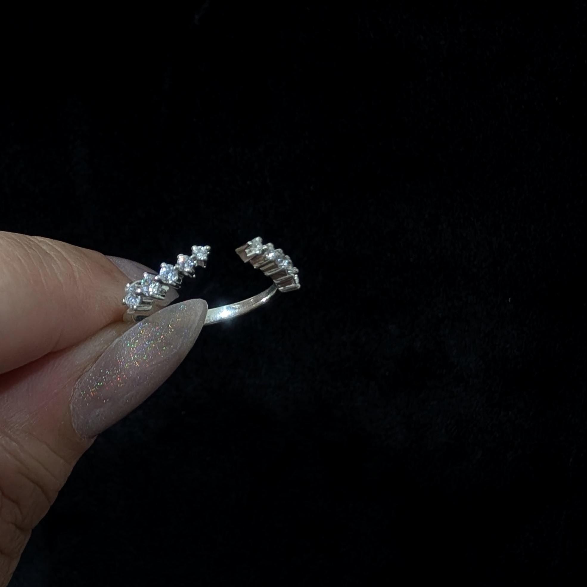 White Topaz Statement Ring Enhancer | 925 sterling silver