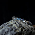 Blue Topaz Enhancer Ring | 925 sterling silver