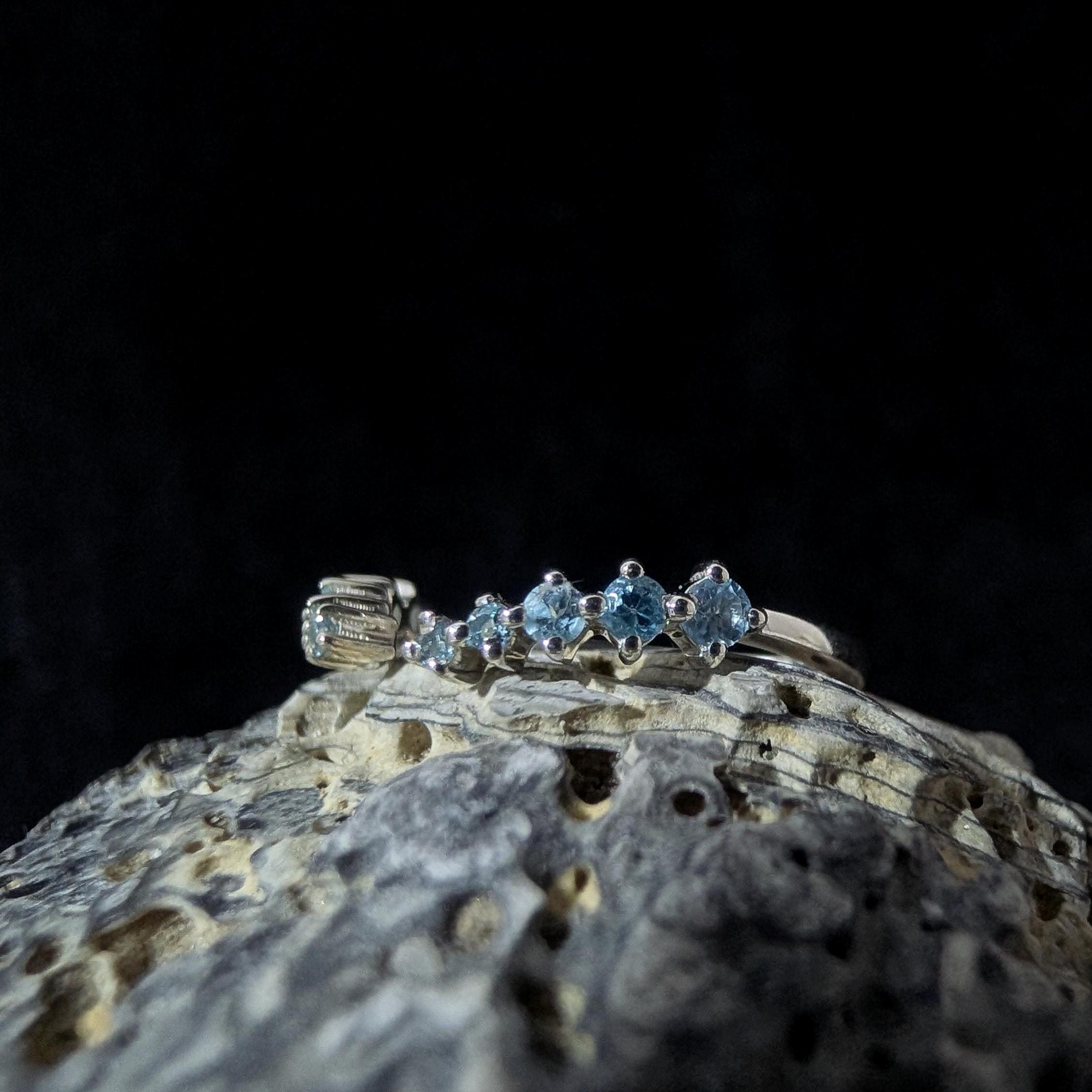 Blue Topaz Enhancer Ring | 925 sterling silver