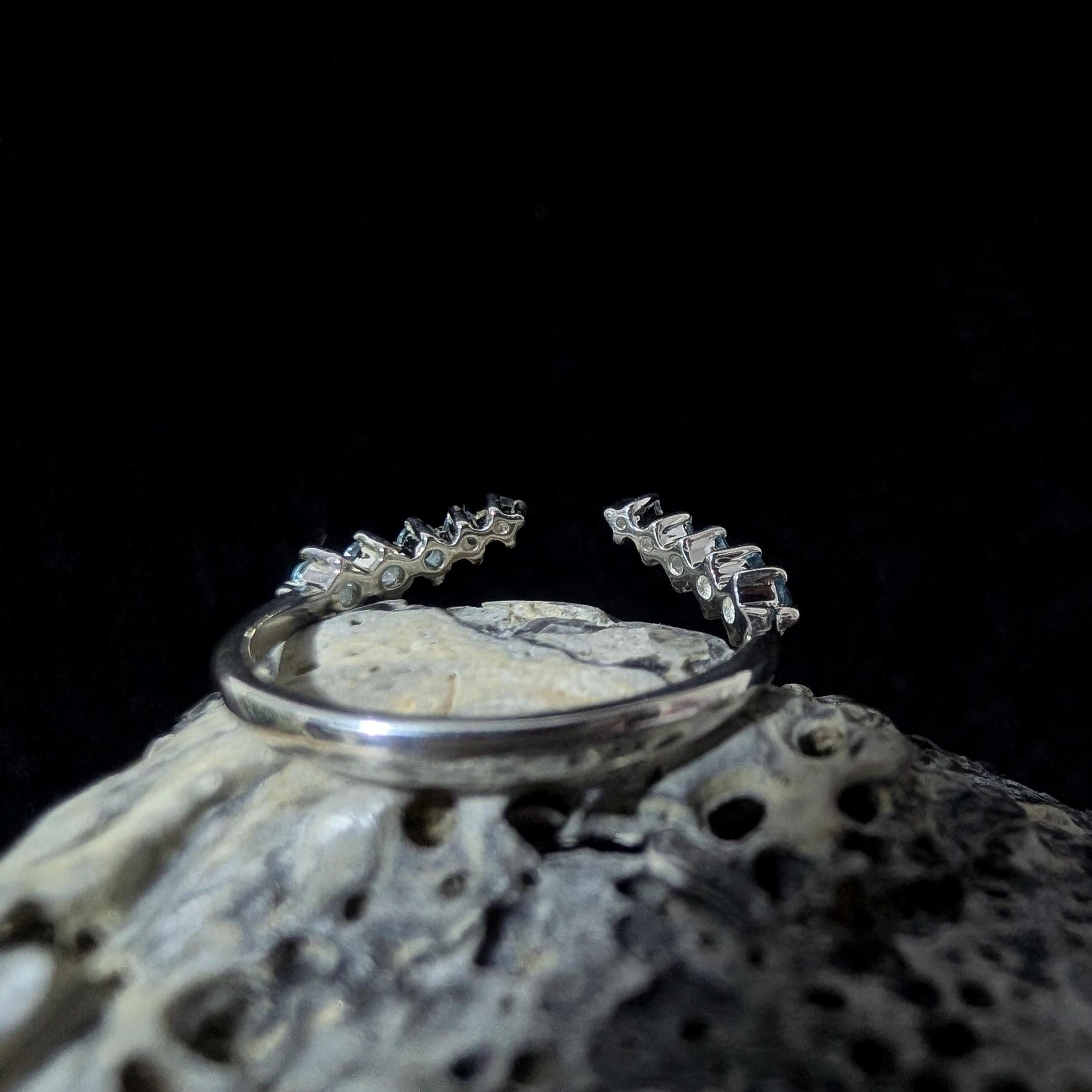 Blue Topaz Enhancer Ring | 925 sterling silver