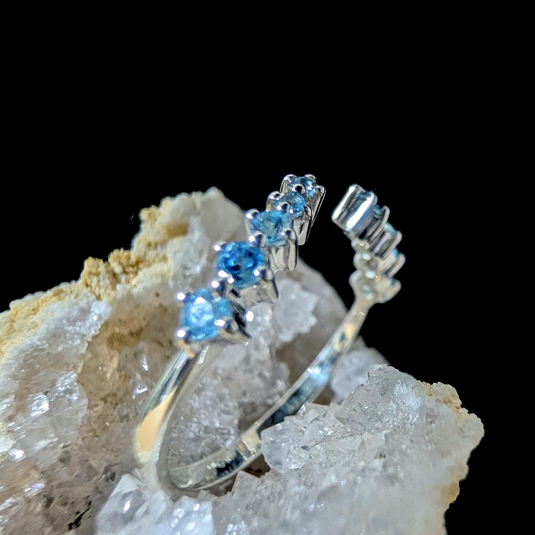 Blue Topaz Enhancer Ring | 925 sterling silver