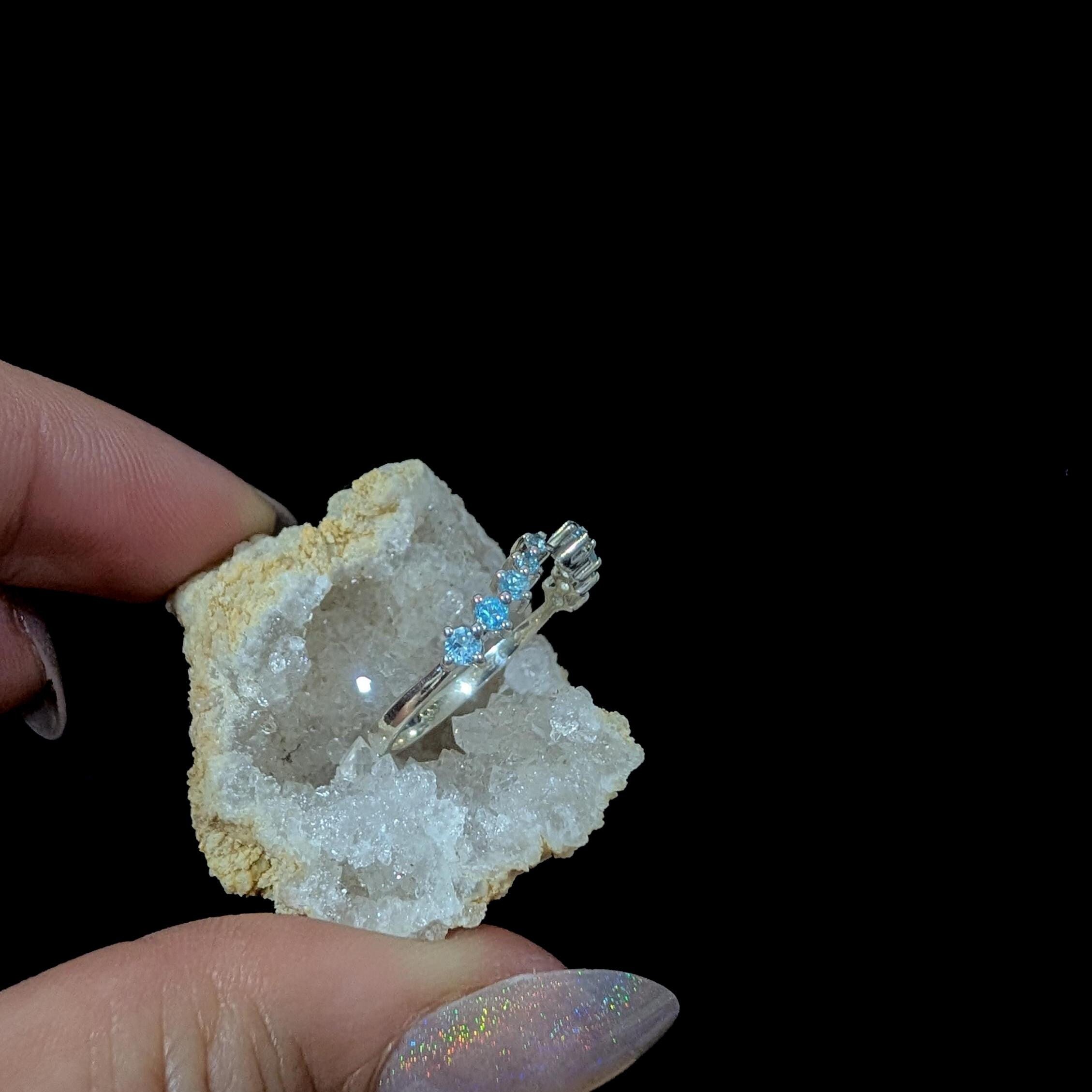 Blue Topaz Enhancer Ring | 925 sterling silver