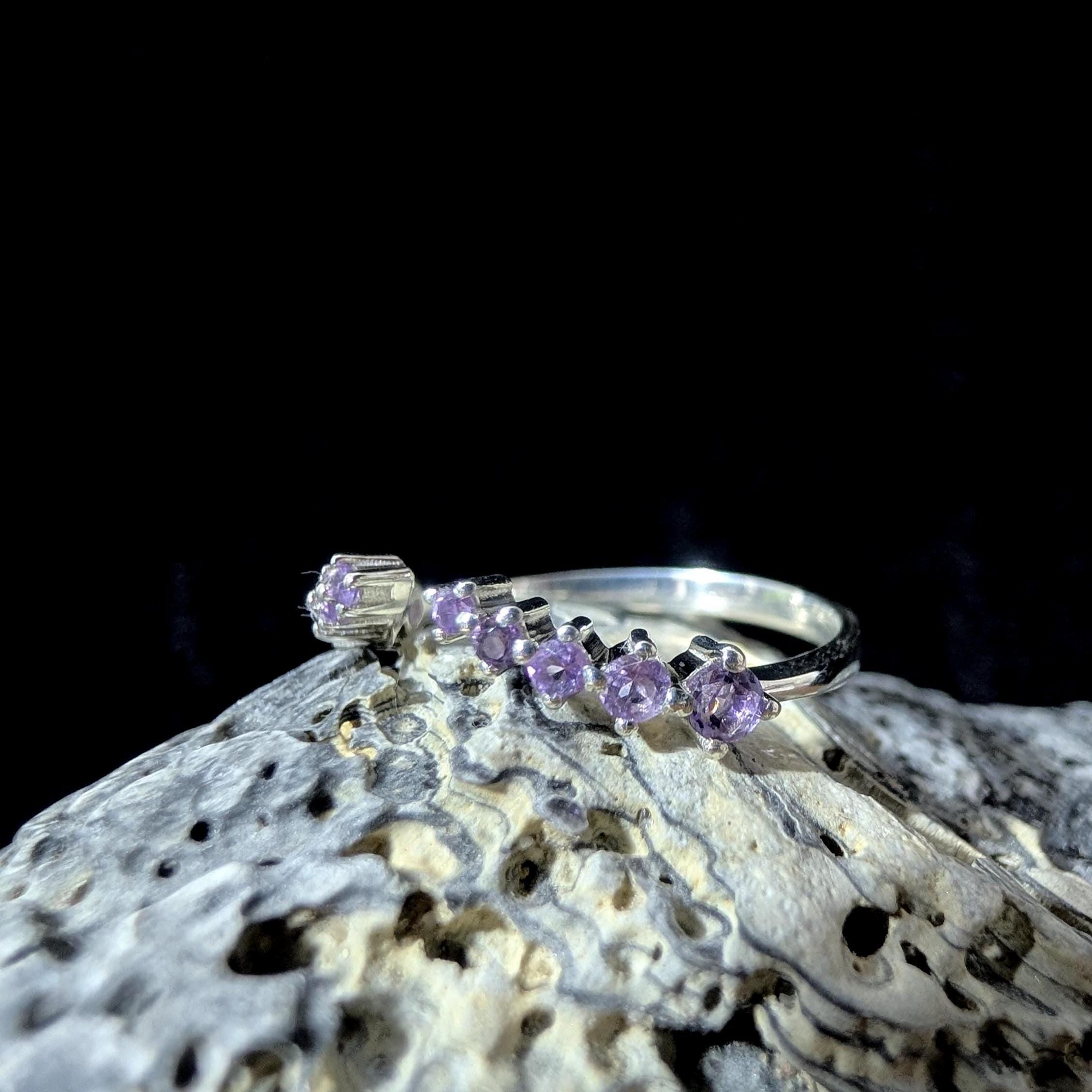 Amethyst stacking ring | 925 Sterling Silver