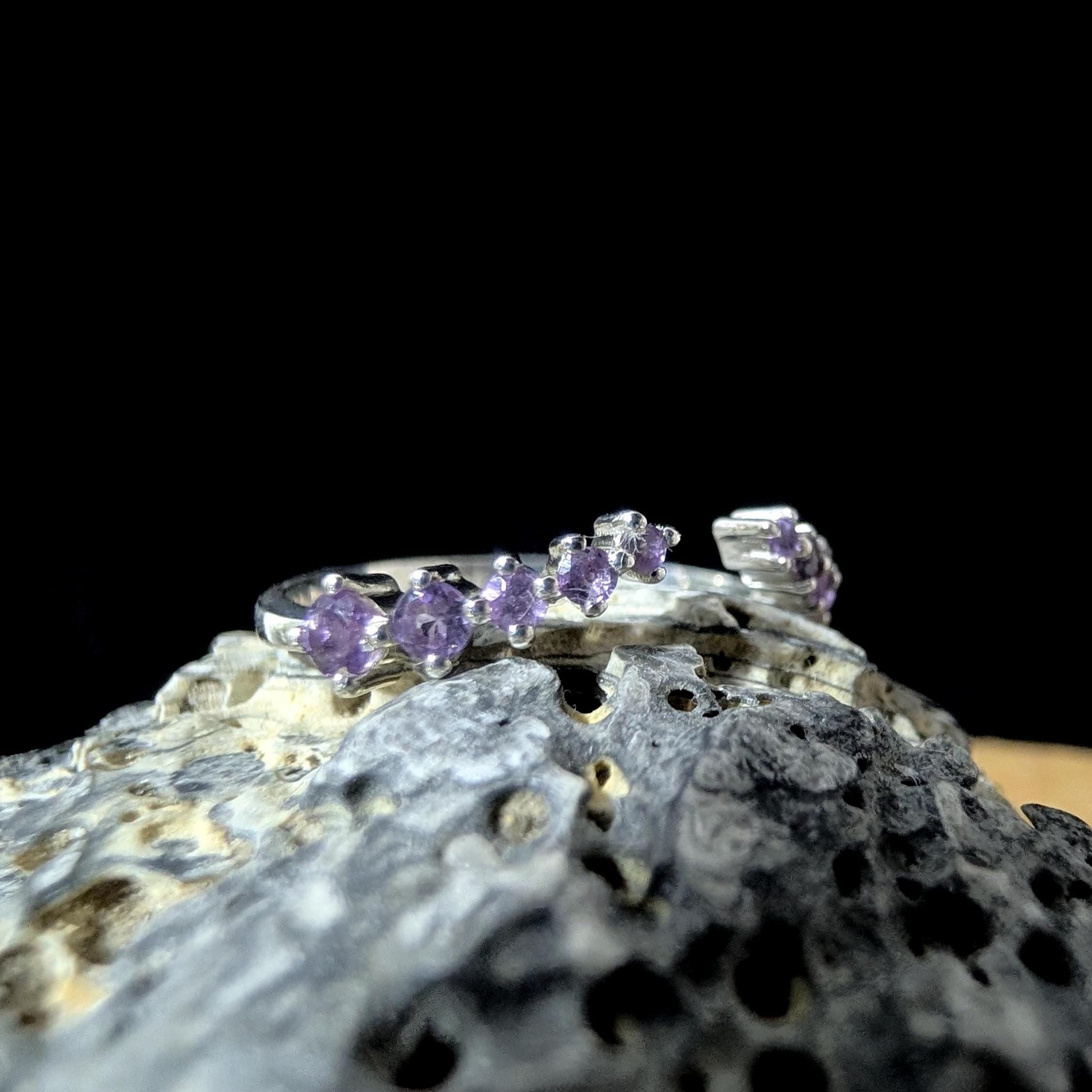 Amethyst stacking ring | 925 Sterling Silver