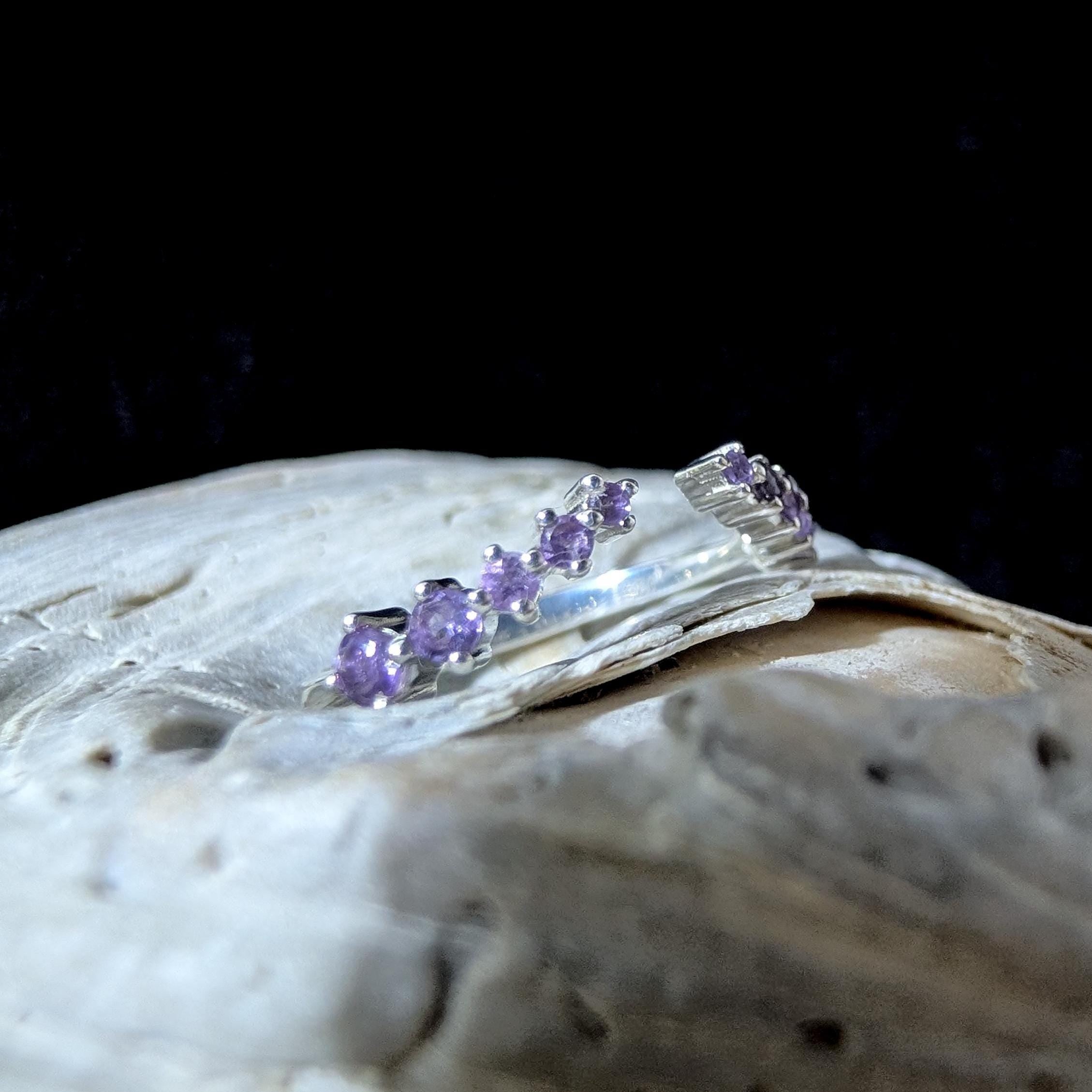 Amethyst stacking ring | 925 Sterling Silver