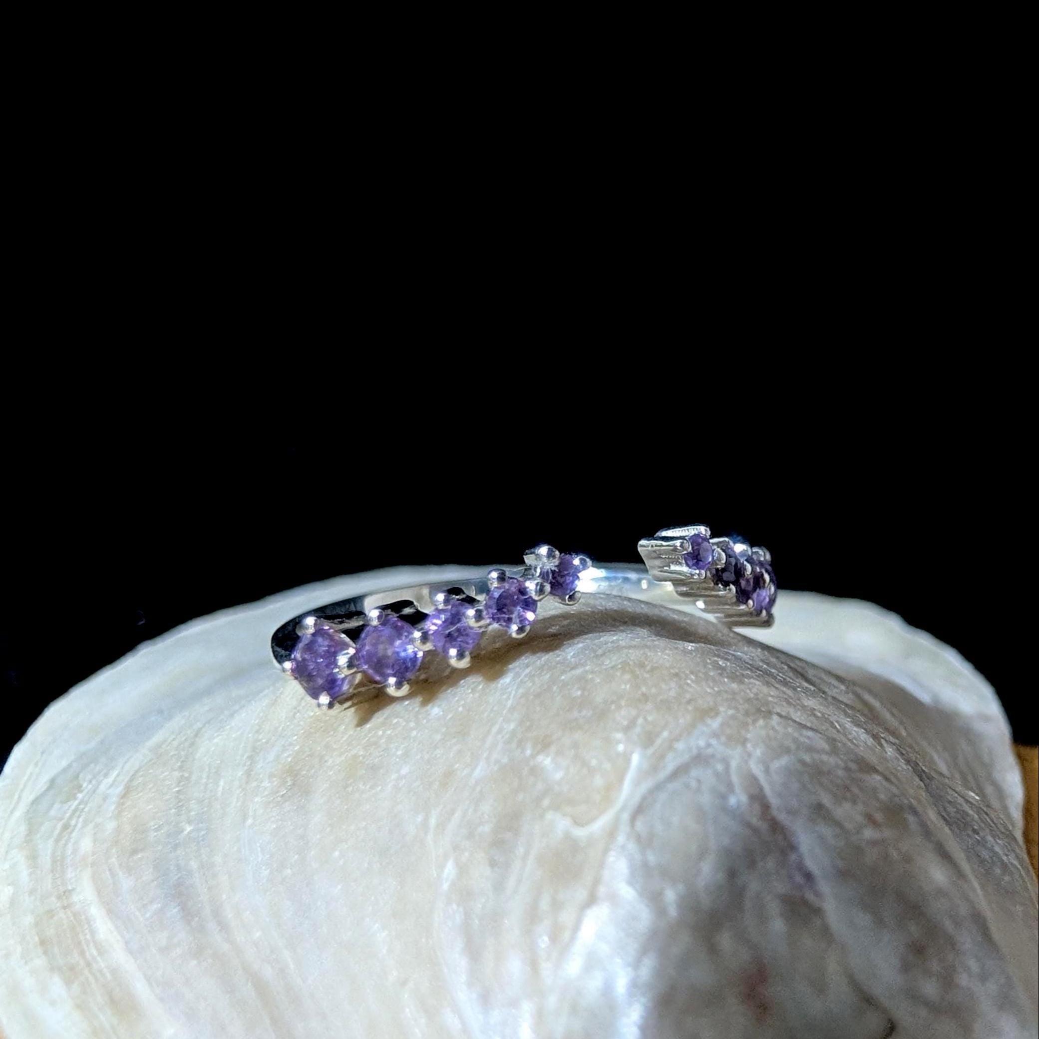 Amethyst stacking ring | 925 Sterling Silver