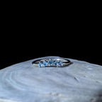 Blue topaz minimalist everyday ring | 925 Sterling Silver