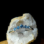 Blue topaz minimalist everyday ring | 925 Sterling Silver