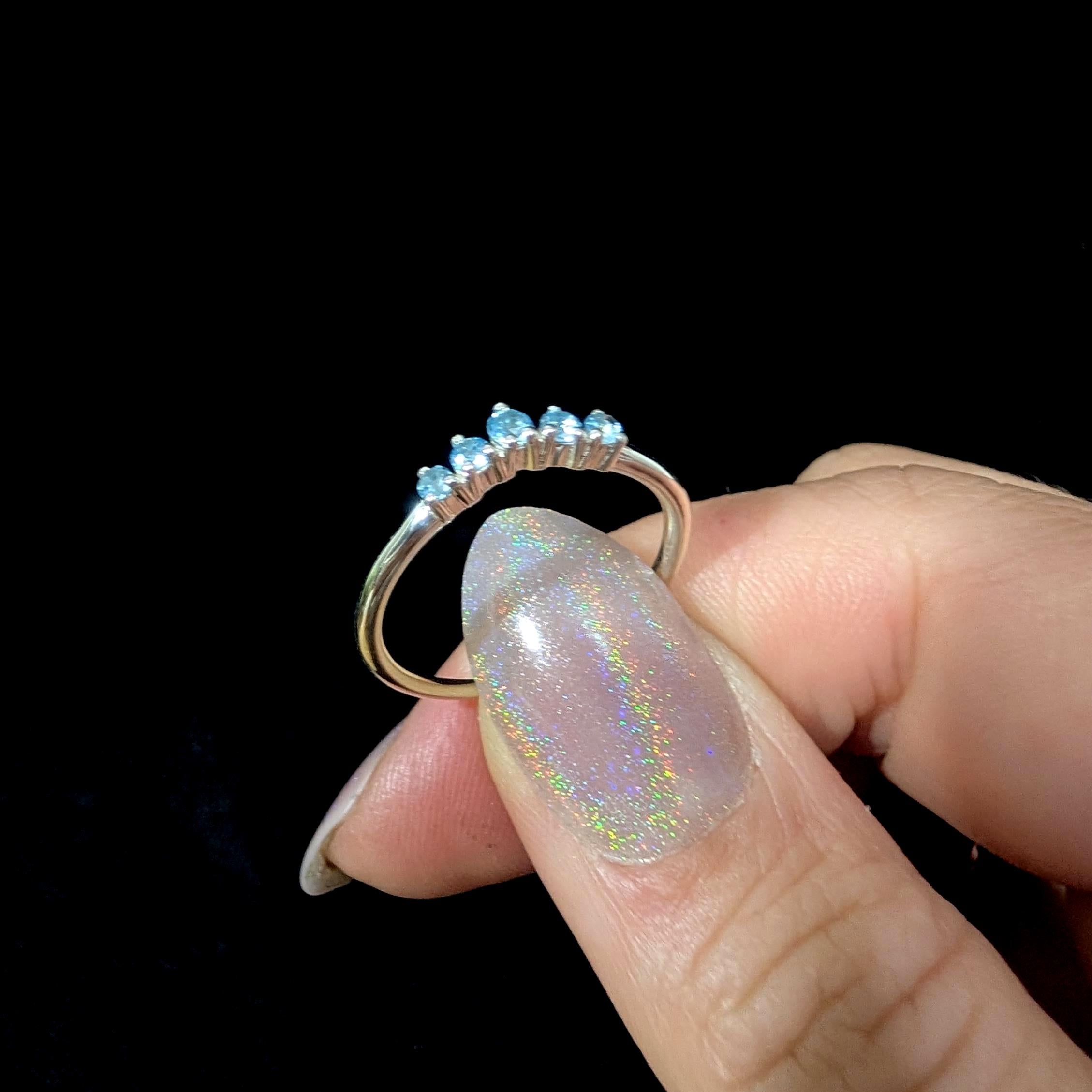 Blue topaz minimalist everyday ring | 925 Sterling Silver