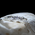 White topaz minimalist everyday ring | 925 Sterling Silver