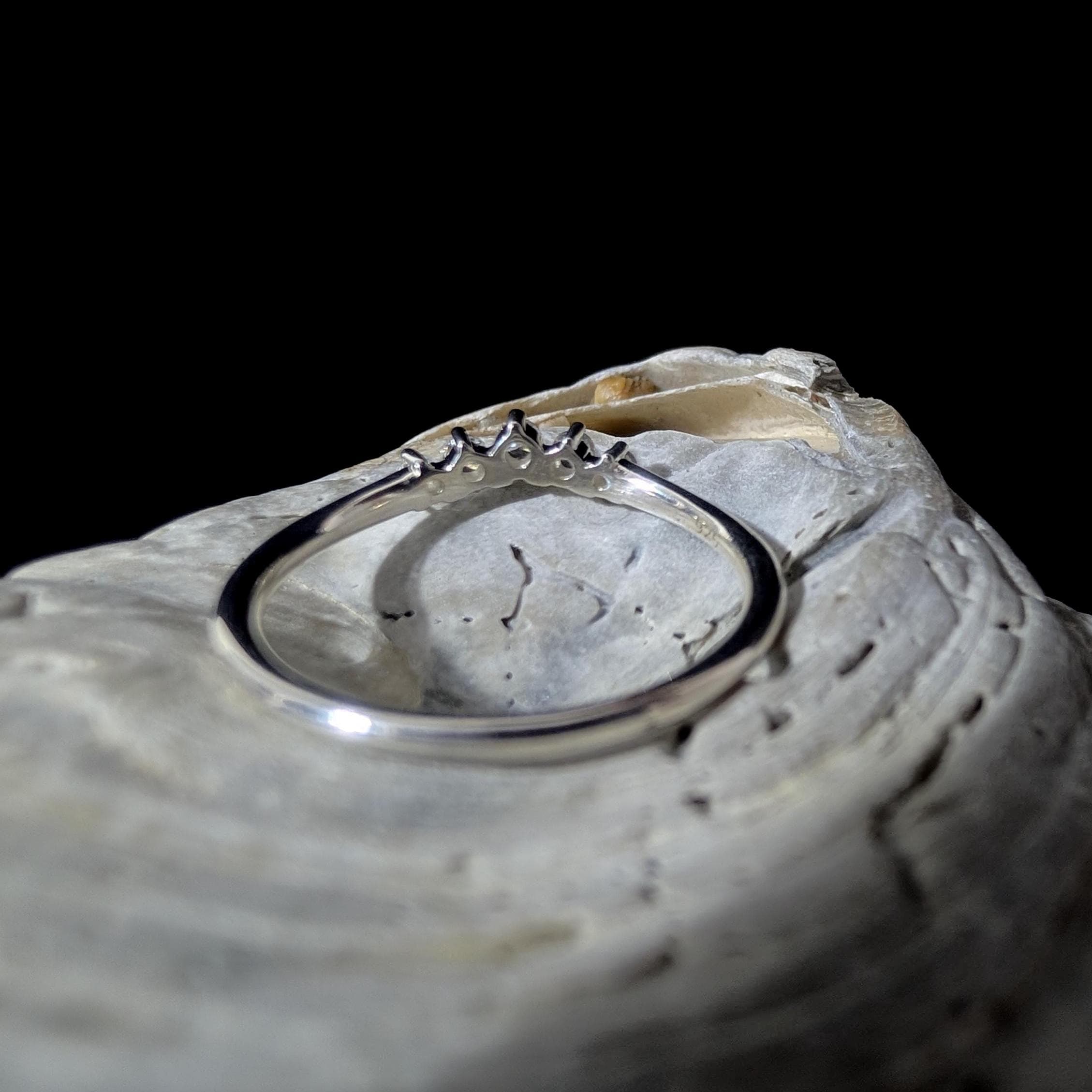 White topaz minimalist everyday ring | 925 Sterling Silver