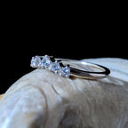 White topaz minimalist everyday ring | 925 Sterling Silver
