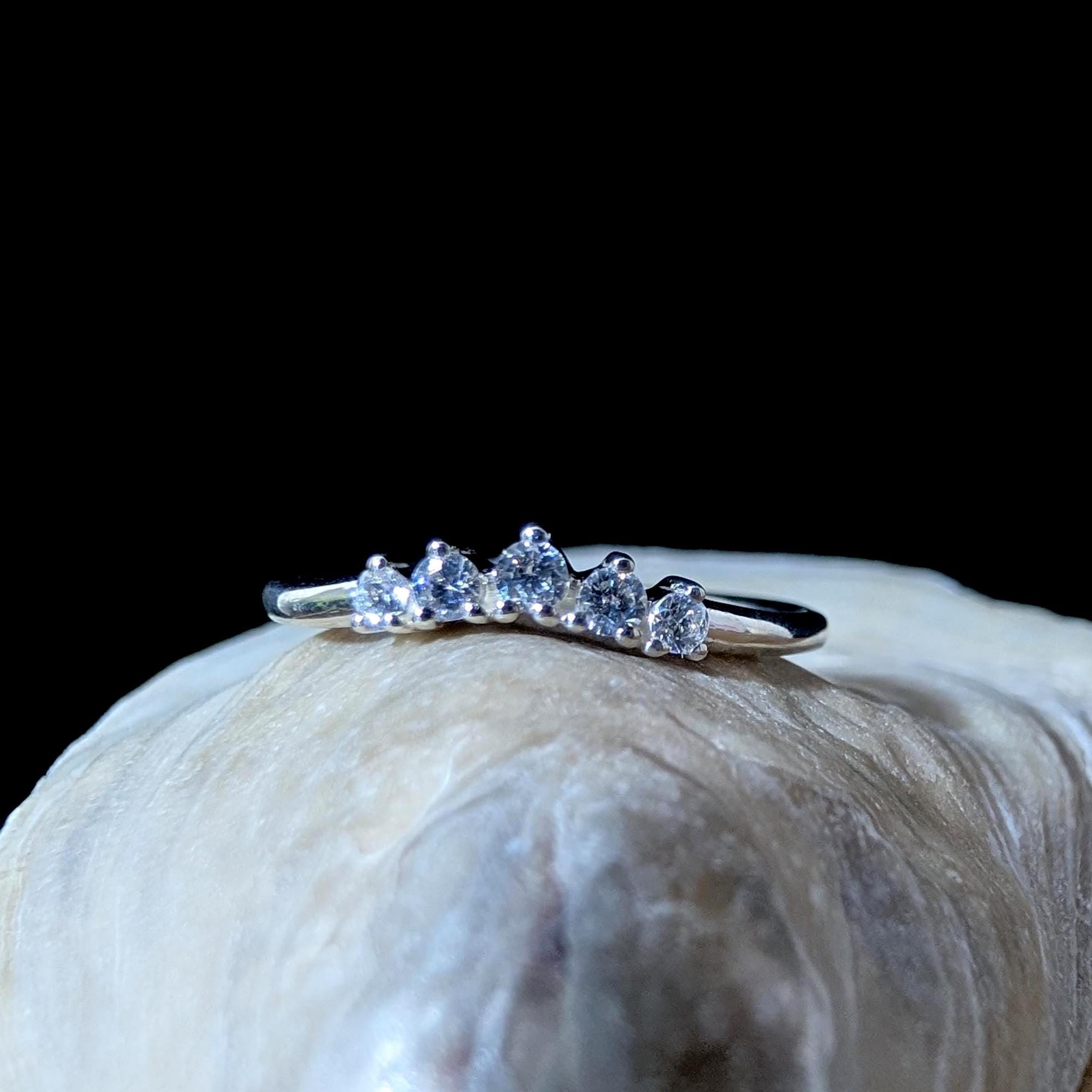 White topaz minimalist everyday ring | 925 Sterling Silver