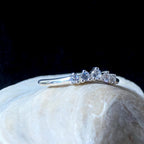 White topaz minimalist everyday ring | 925 Sterling Silver